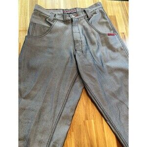 VINTAGE Urban Edge Jeans 30x32 Baggy Carpenter Shiny Gray/Black Skateboarder Y2K